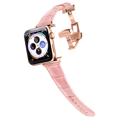 Damen Caiman-Serie Uhrenbänder (Roségold) ⌚